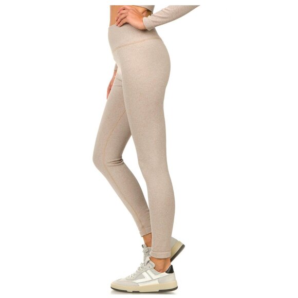 LUNE ACTIVE Ribbed Sport Luna Beige Leggings Size M - Picture 3 of 9
